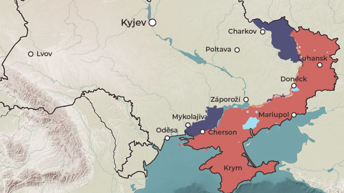 Ruské výhry a potupy v mapách. Tak se mění fronta na Ukrajině